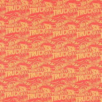 Hot Wheels Monster Trucks - Tonal Logo Red Yardage