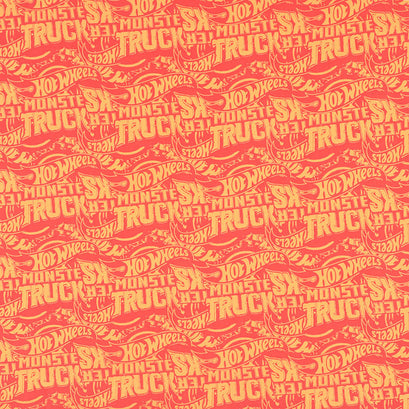 Hot Wheels Monster Trucks - Tonal Logo Red Yardage