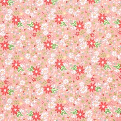 Strawberry Lemonade - Strawberry Blossoms Carnation Yardage