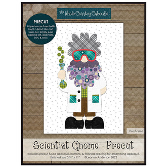 Scientist Gnome Precut Fused Applique Pack