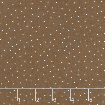 Kimberbell Basics - Tiny Dots Brown/White Yardage Primary Image