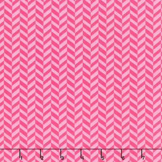 Effervescence - Herringbone Hot Pink Yardage