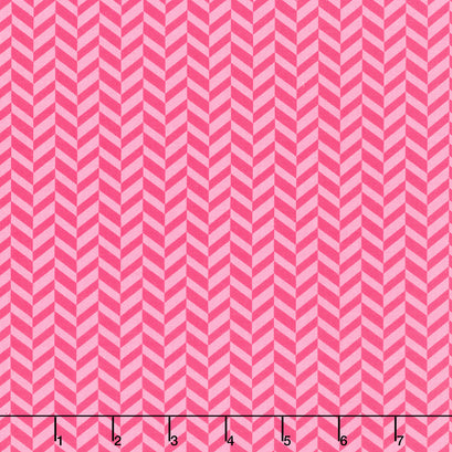 Effervescence - Herringbone Hot Pink Yardage