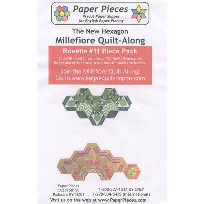New Hexagon Millefiore Quilt-Along Rosette #11 English Paper Piecing Pack