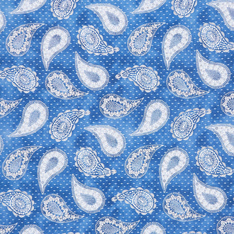 Indigo Splash - Paisley and Dots Blue Yardage