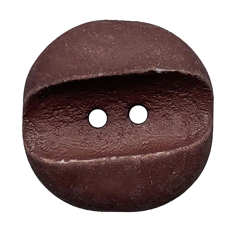 Square Polyamide 28mm Button - Brown Primary Image