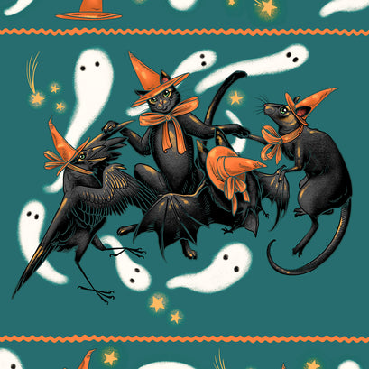 Storybook Halloween - Dance Panel Multi Yardage