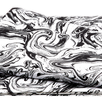 Black Tie 2 - Marble Black/White 108" Wide 3 Yard Cut