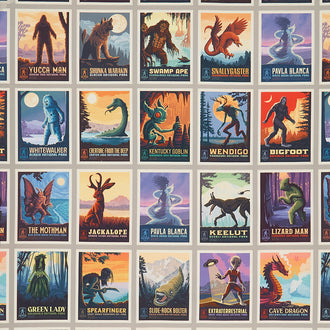 Legends of the National Parks - Postcards Patch Gray Yardage