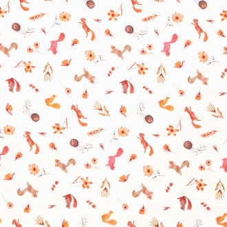 Flora and Fun - Squirrels Natural Yardage
