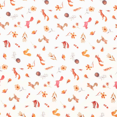 Flora and Fun - Squirrels Natural Yardage