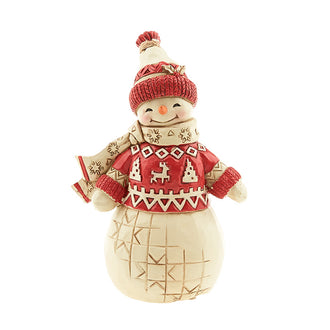Jim Shore Heartwood Creek Nordic Noel Snowman in Sweater Figurine