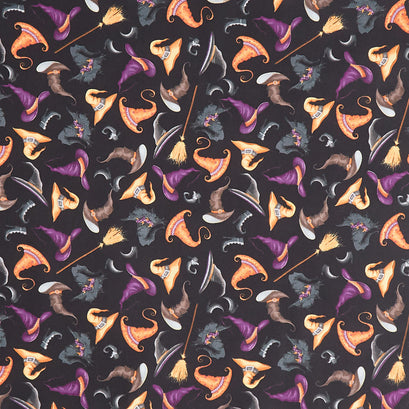 Scaredy Cat - Hats with no Cats Midnight Yardage