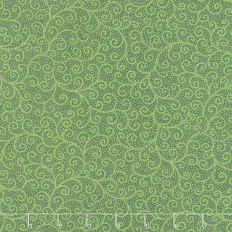 Merry Manor Metallic - Swirl Evergreen Yardage