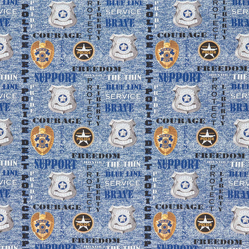 Service & Rescue - Police Denim Yardage Primary Image