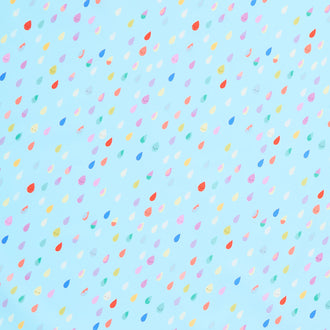 Whatever the Weather - Rainbow Raindrops Rain Yardage