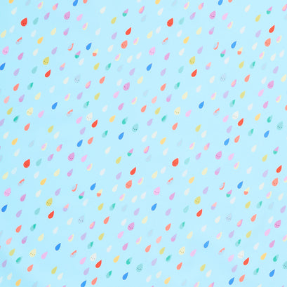Whatever the Weather - Rainbow Raindrops Rain Yardage