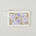 Embroidered Allium Flower Market Project Pouch
