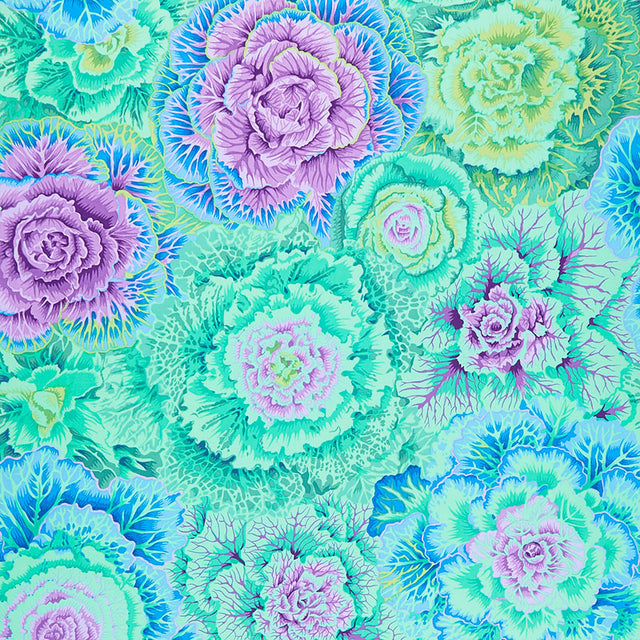 Kaffe Fassett Collective - Peacock Passion Brassica Green Yardage Primary Image