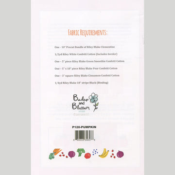 Handpicked Produce Quilt Pattern - Pumpkin - FOR MARKET STORE & WEBSITE Primary Image