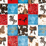 Cuddle® Prints - Saddle Up Natural Digitally Printed Minky Yardage Primary Image