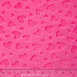 Cuddle® Embossed Heart - Fuchsia 60"Minky Yardage Primary Image