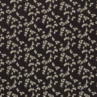 Around the Bend - Flowers Black Yardage