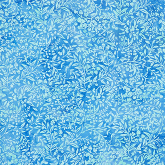 Morning Glory Batiks - Vine Teal Carribbean Yardage