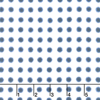 Shibori Blues - Dots White Yardage