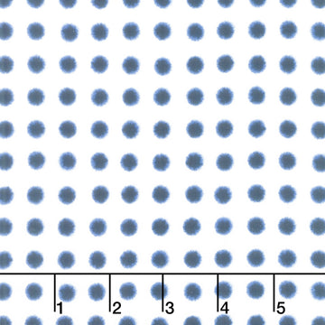 Shibori Blues - Dots White Yardage Primary Image