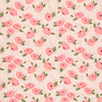 Country Rose - Country Bouquet Pale Pink Yardage