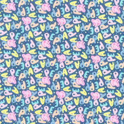 Peppa Pig (Camelot) - Peppa Face Toss Navy Yardage Primary Image