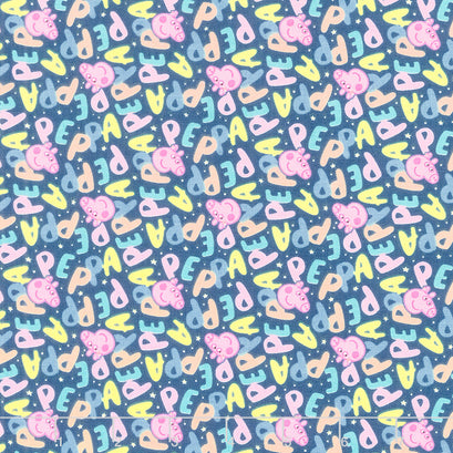Peppa Pig - Peppa Face Toss Navy Yardage