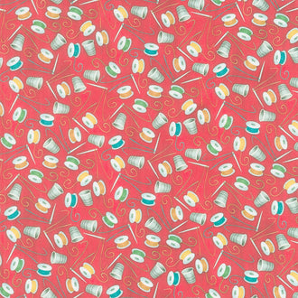 Happiness is Homemade - Thimbles Red Yardage