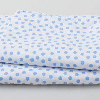 Wilmington Essentials - On The Dot White/Light Blue 3 Yard Cut