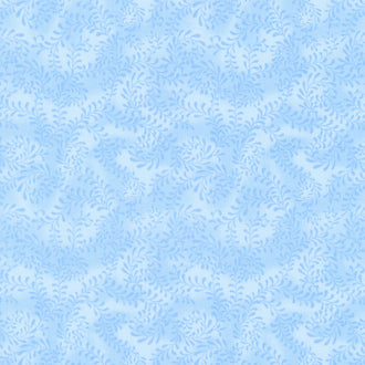 Wilmington Essentials - Swirling Leaves Light Blue Yardage