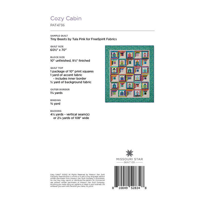 Cozy Cabin Quilt Pattern by Missouri Star Alternative View #1