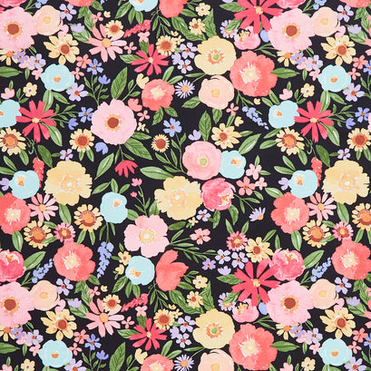 Flora No. 6 - Floral Main Black Yardage