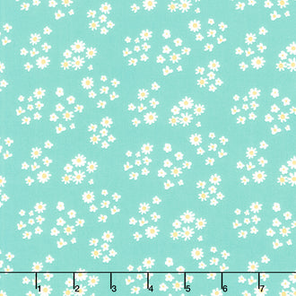Hello Spring - Daisies Seafoam Yardage
