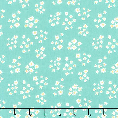 Hello Spring - Daisies Seafoam Yardage