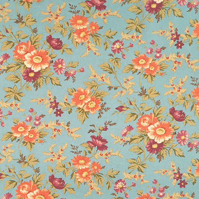 Wildberry Creek - Wildberry Floral Teal Yardage
