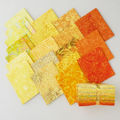 Java Batiks Yellow Favorites Fat Quarter Bundle
