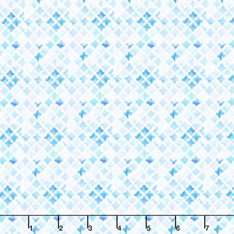 Periwinkle Spring - Lattice Periwinkle Digitally Printed Yardage