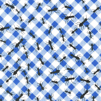 Comfy Flannel® - Picnic Table Ants Royal Yardage