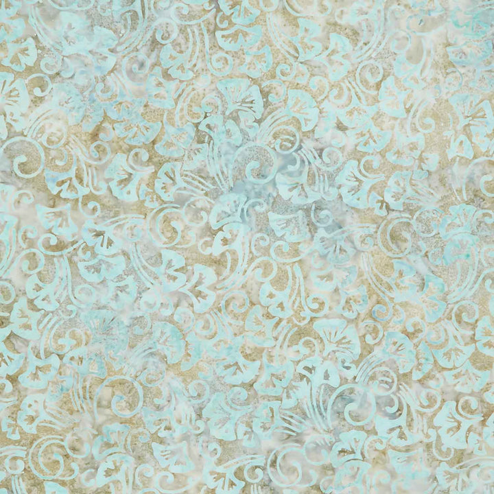 Artisan Batiks - Morning Mist Leaves Moss Yardage Primary Image