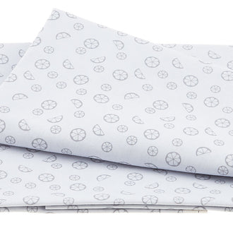 Cream & Sugar X - Lemon Slices Gray 2 Yard Cut
