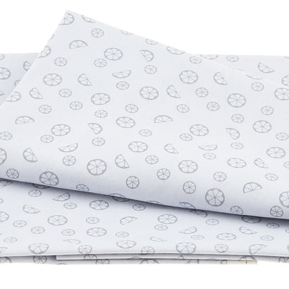 Cream & Sugar X - Lemon Slices Gray 2 Yard Cut