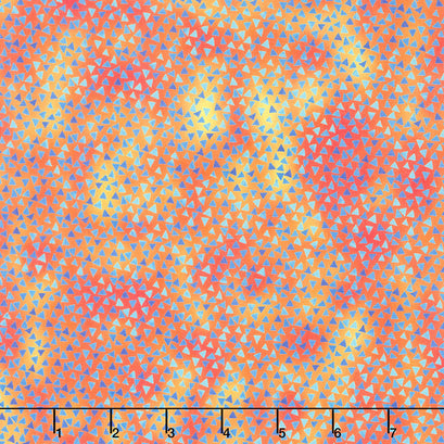 Dazzle - Triangles Orange Digitally Printed Yardage