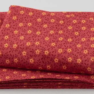 Rainbow Sampler - Floral Vine Burgundy 3 Yard Cut