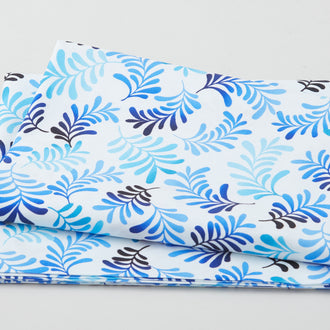 Rhythm and Blues - Blue Velvet White 2 Yard Cut